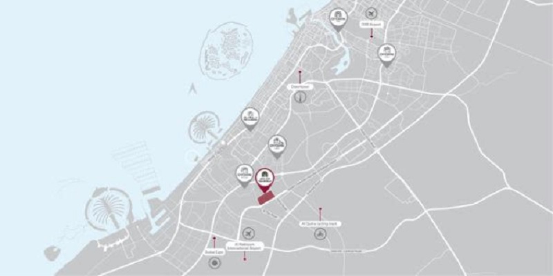 Tilal Al Ghaf Townhouses - Location map