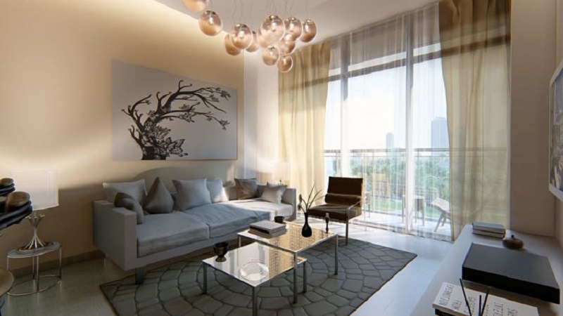 Samana Golf Avenue at Dubai Studio City DSC - Living room
