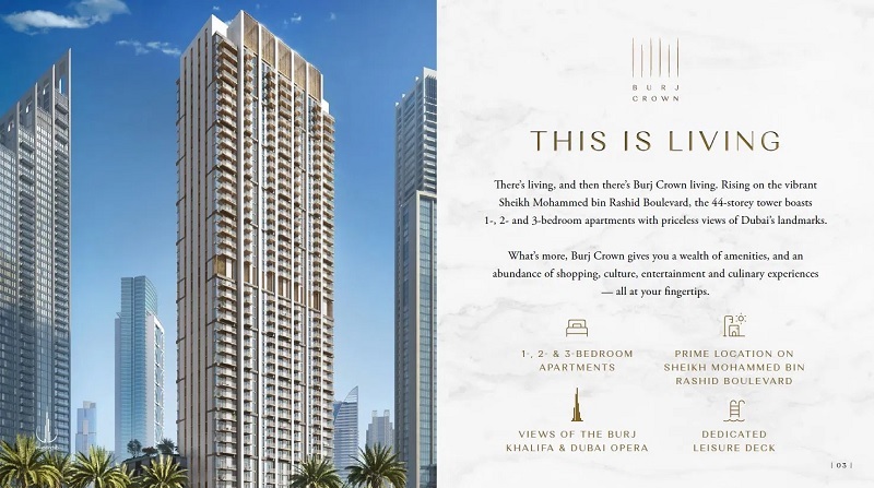 Burj Crown by Emaar Downtown Dubai - Residential Apartments