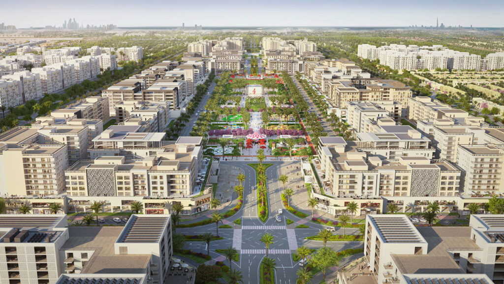 Nshama Town Square Dubai freehold properties townhouses villas apartments