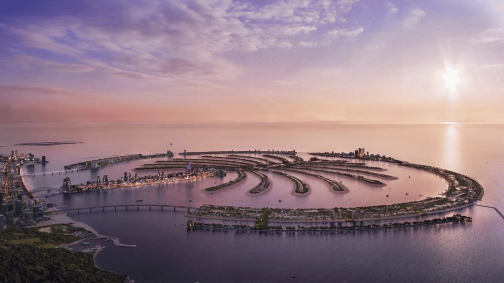Palm Jebel Ali Dubai beachfront living mansions villas apartments properties