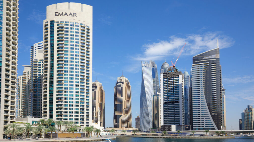 Grand Bleu Tower at Emaar Beachfront Elie Saab designer residences