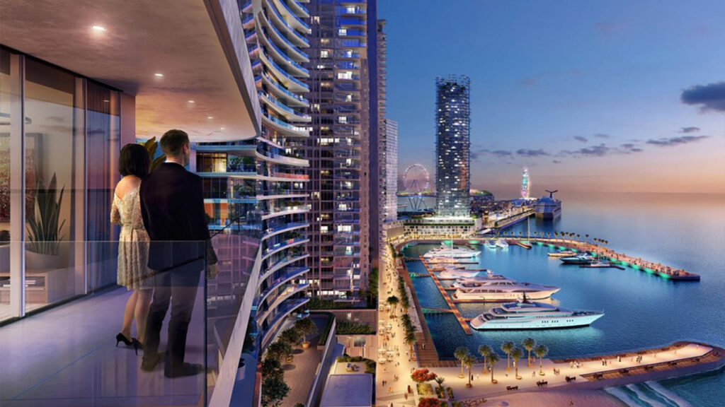 Grand Bleu Tower at Emaar Beachfront Elie Saab designer residences