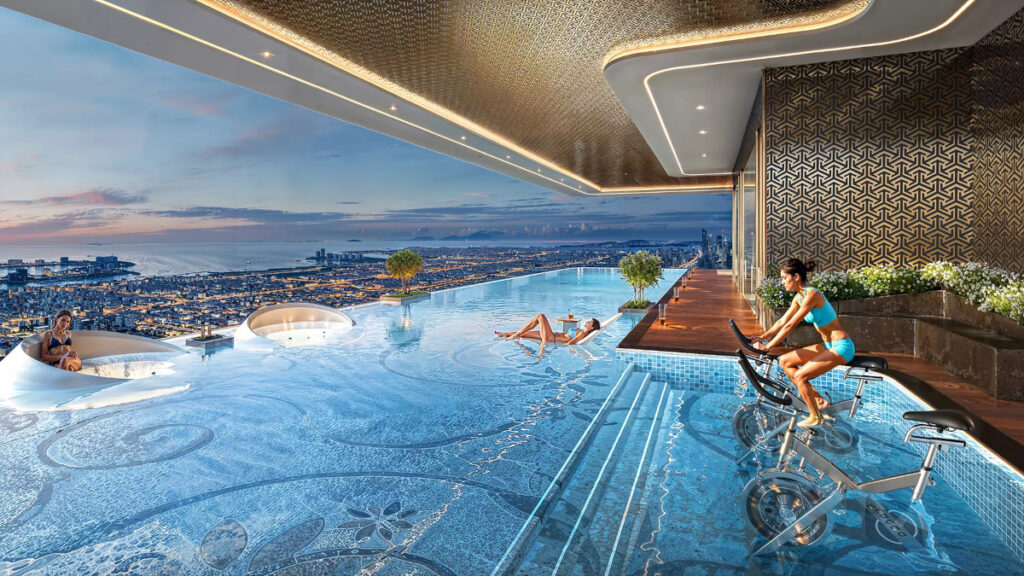 infinity swimming pool - Bayz 102 by Danube Properties