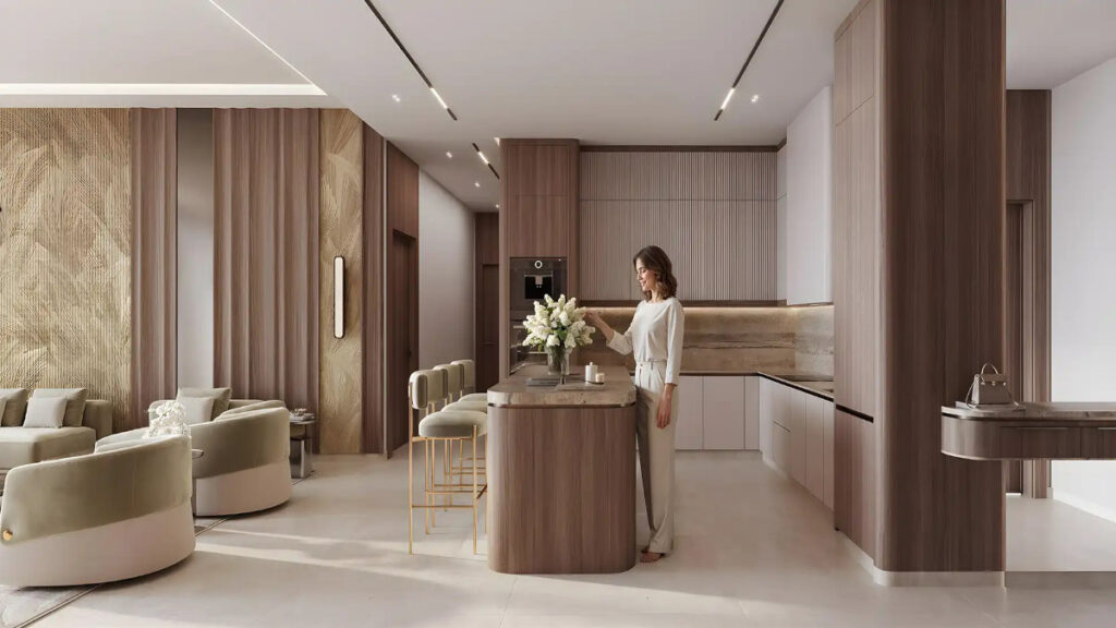 Binghatti Luxuria JVT Off-Plan Apartments in Jumeirah Village Triangle - open kitchen