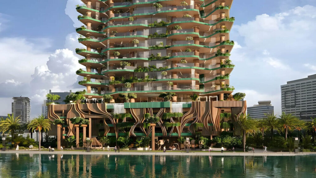 Building on water canal - Eywa Business Bay