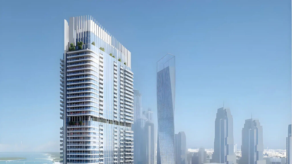 with Dubai Marina skyline