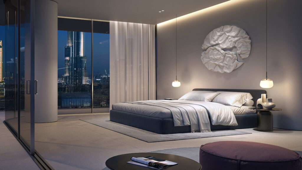 bedroom, Burj Khalifa view