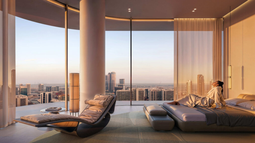 bedroom - skyline view