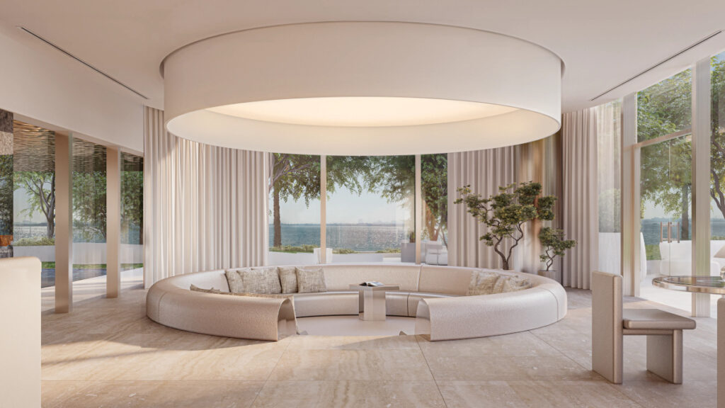 seating room with full sea view - Maison Margiela Residences Branded Homes on Palm Jumeirah