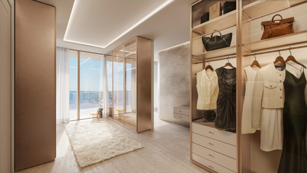 Walk-in closet - the Maison Margiela Residences