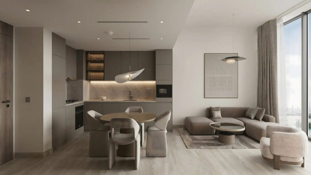 living room - dining room - open kitchen