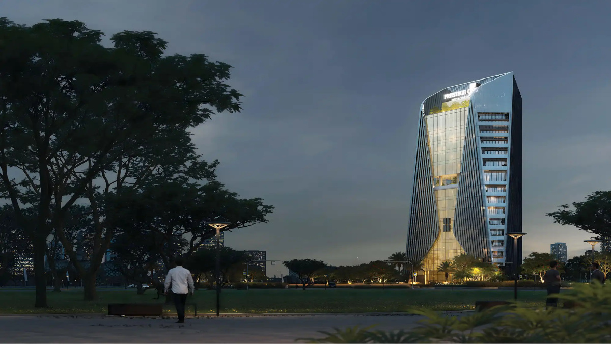 building view in the evening