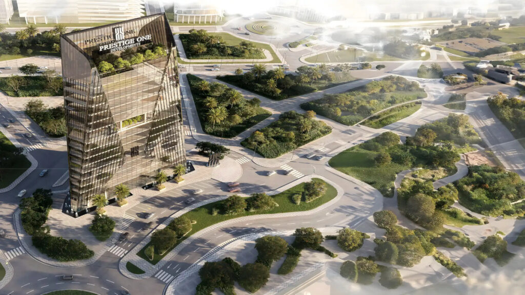 view of the full building from the top