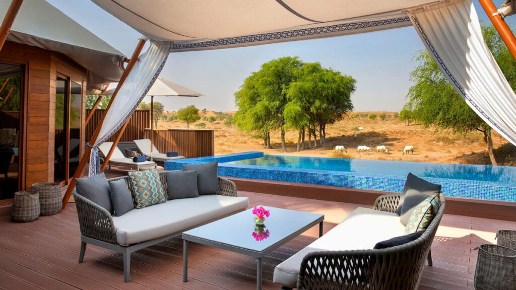 shaded under the desert sun