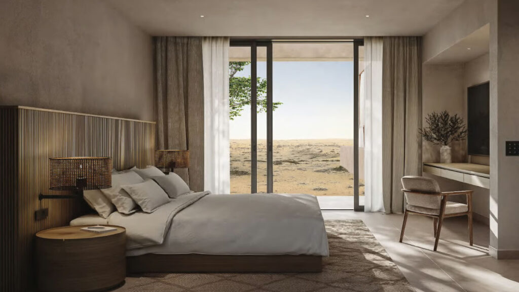 bedroom at The Ritz-Carlton Residences Al Wadi Desert Villas