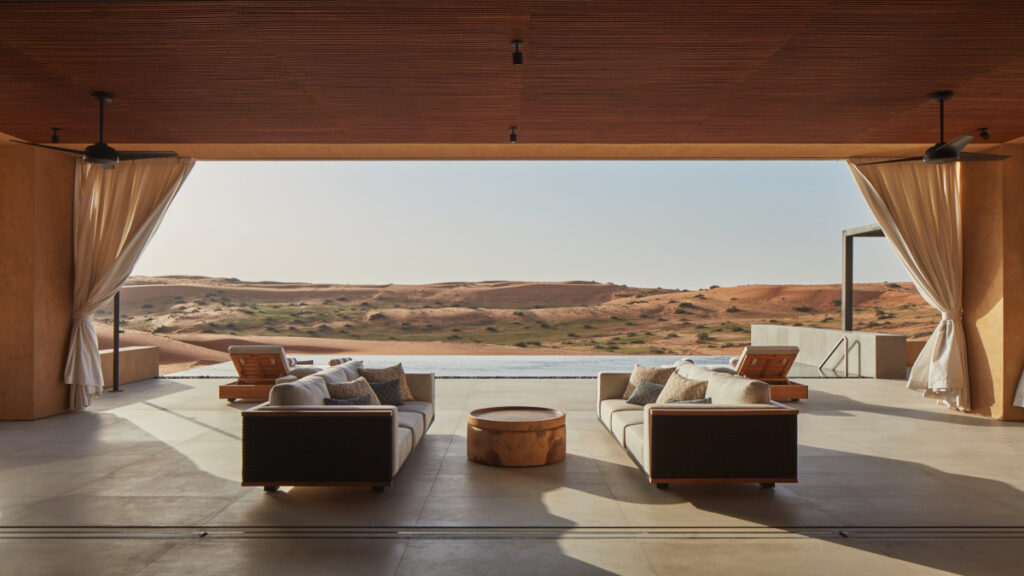 living room with an open view