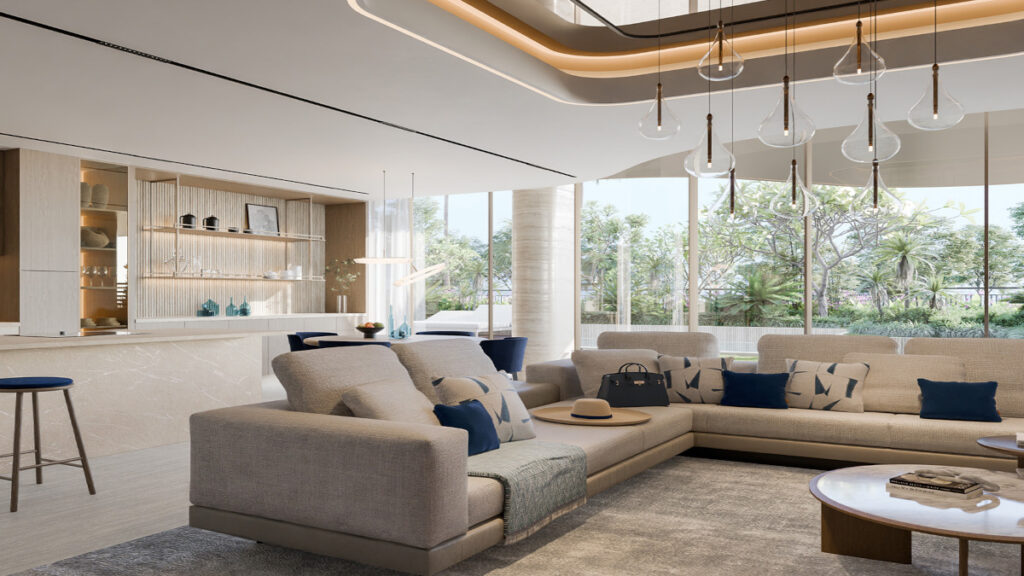 living room and open view in the background